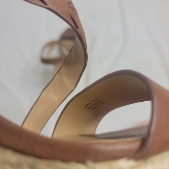 Joe's | Rane Wedge Brown Leather Ankle Strap size 9.5 - Picture 11 of 13